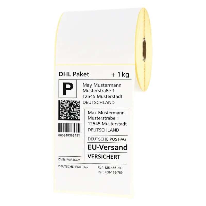 Postetiketten Thermo Etiketten/Rolle